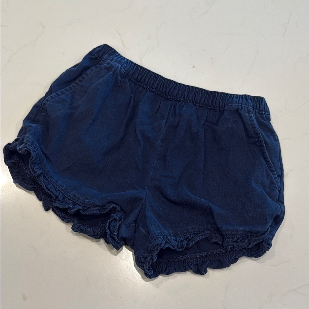 Crewcuts Blue Ruffled Cotton Shorts